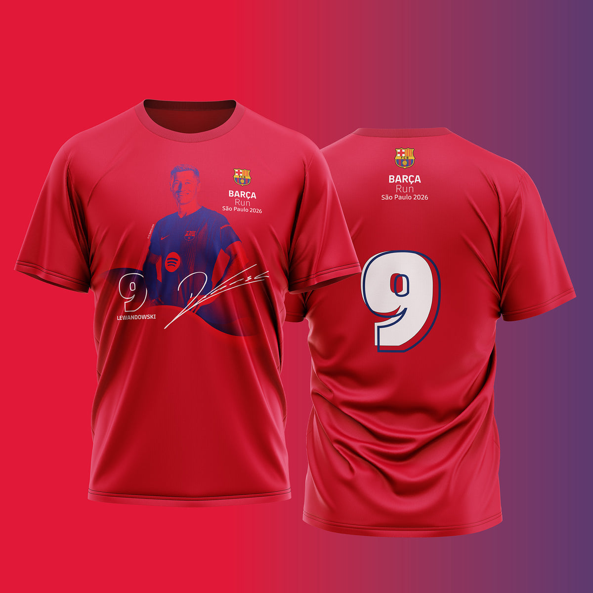 BARÇA RUN 2025 CAMISETA LEWANDOWSKI