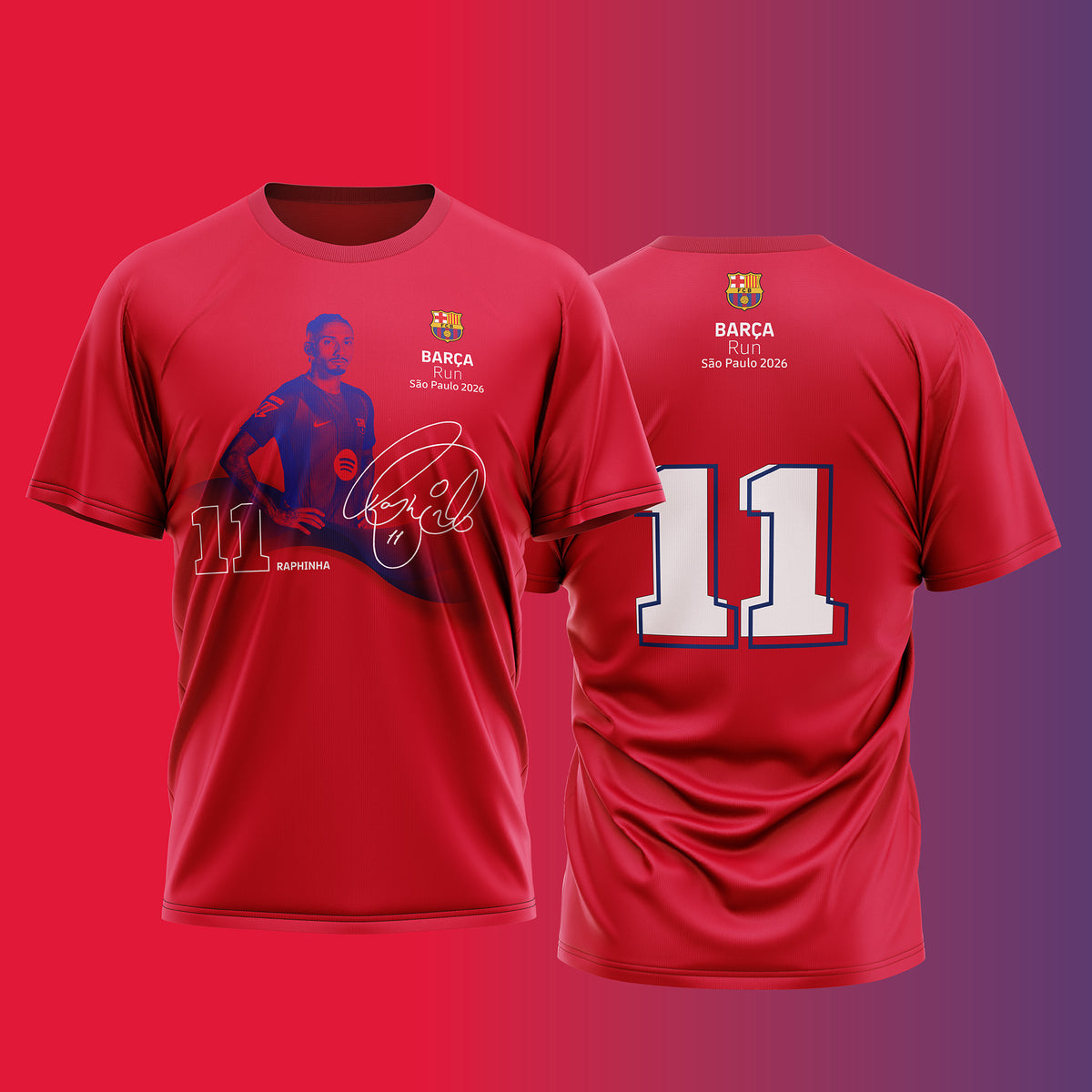 BARÇA RUN 2025 CAMISETA RAPHINHA